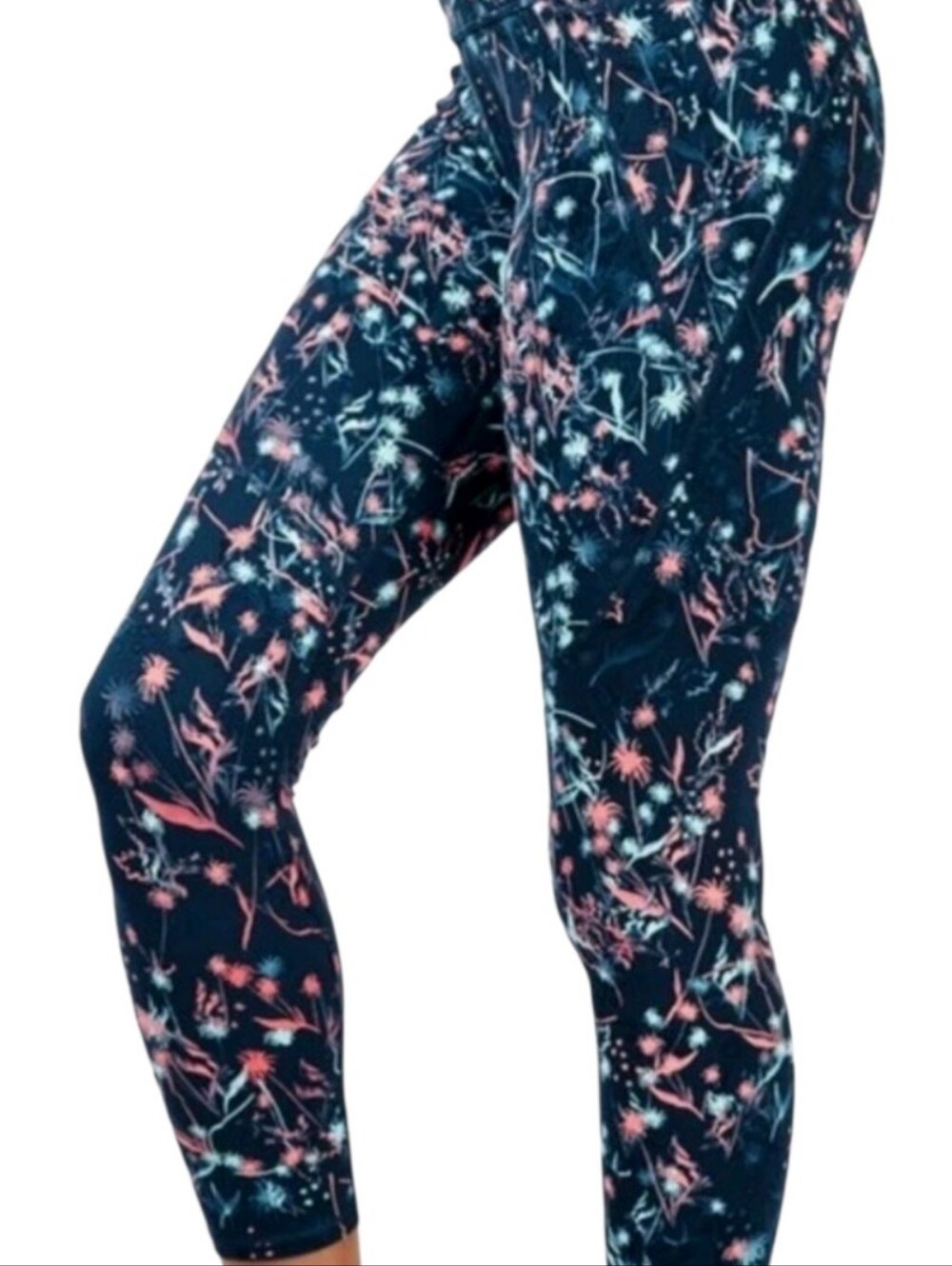 Sweaty Betty 7/8 Beatle Blue Mystical floral The Power size L